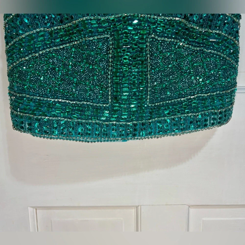 Sherri Hill size 2 emerald beaded cocktail dress - Picture 8 of 17